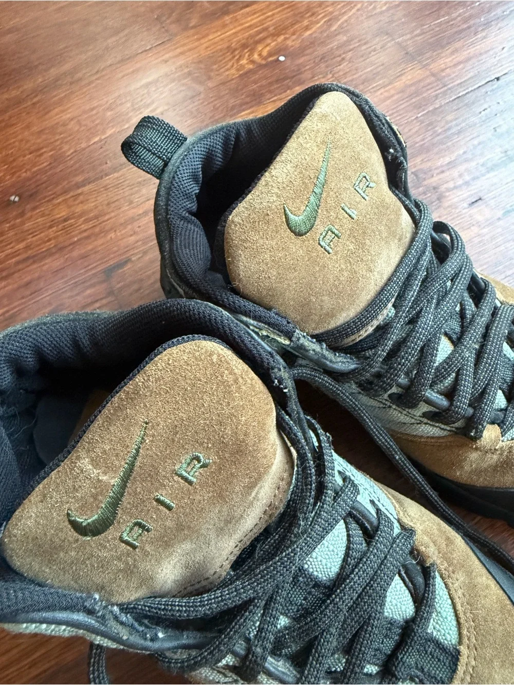 Nike Air Brown and Black Suede Sneaker Boots